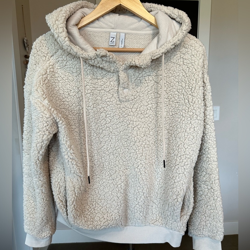 WORN ONCE Sherpa Hoodie Size Small